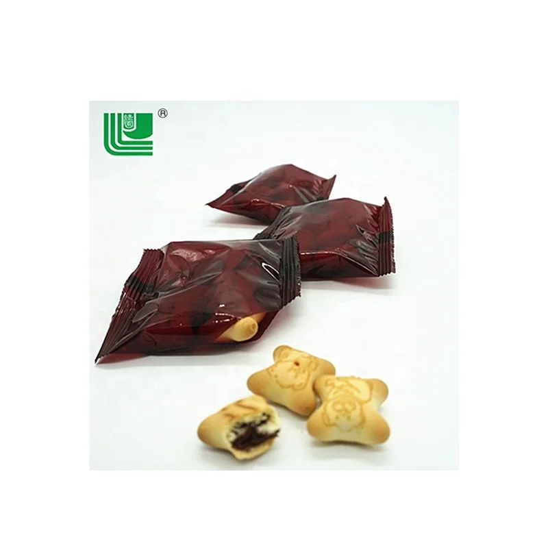 Semi-Hard cookies breakfast snack chocolate filled bear shape biscuits