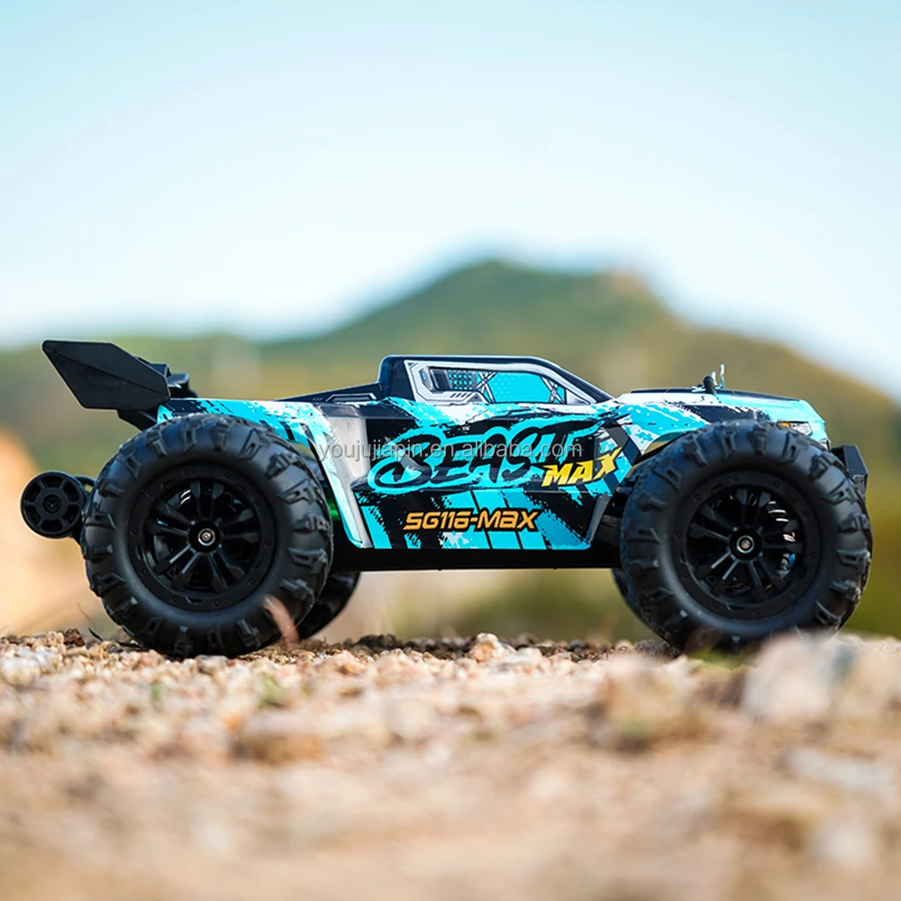 SG116max Rc Brushless High Speed Off-road Climbing Car 1:16 Model Bigfoot Amphibious Four-wheel Drive Remote Control Rc Race Car