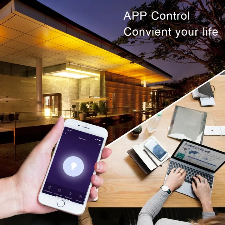 smart bulb alexa smart home Dimmable 7W RGB Smart bulb Support Amazon Alexa Google Home wifi smart light bulb