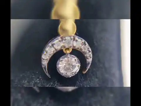 Trending 1ctw Moissanite Hanging Ear Ring With 14k Gold And Front Side With Black Rhodium Stud Earrings  For Man Women