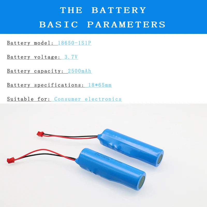 Бис CE RoHS Сертифицированный цилиндрический 18650 литий-ионный аккумулятор 3 7 V 2500mAh с проводом и разъемом применение бытовая техника
