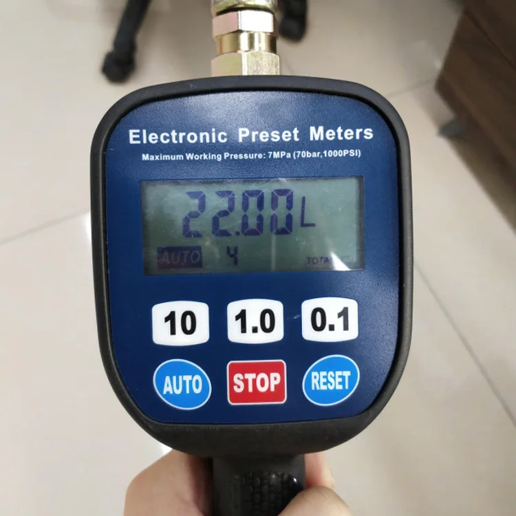 DMECL High Pressure Presetting Digital Filling Oil Meter Dispenser Gun