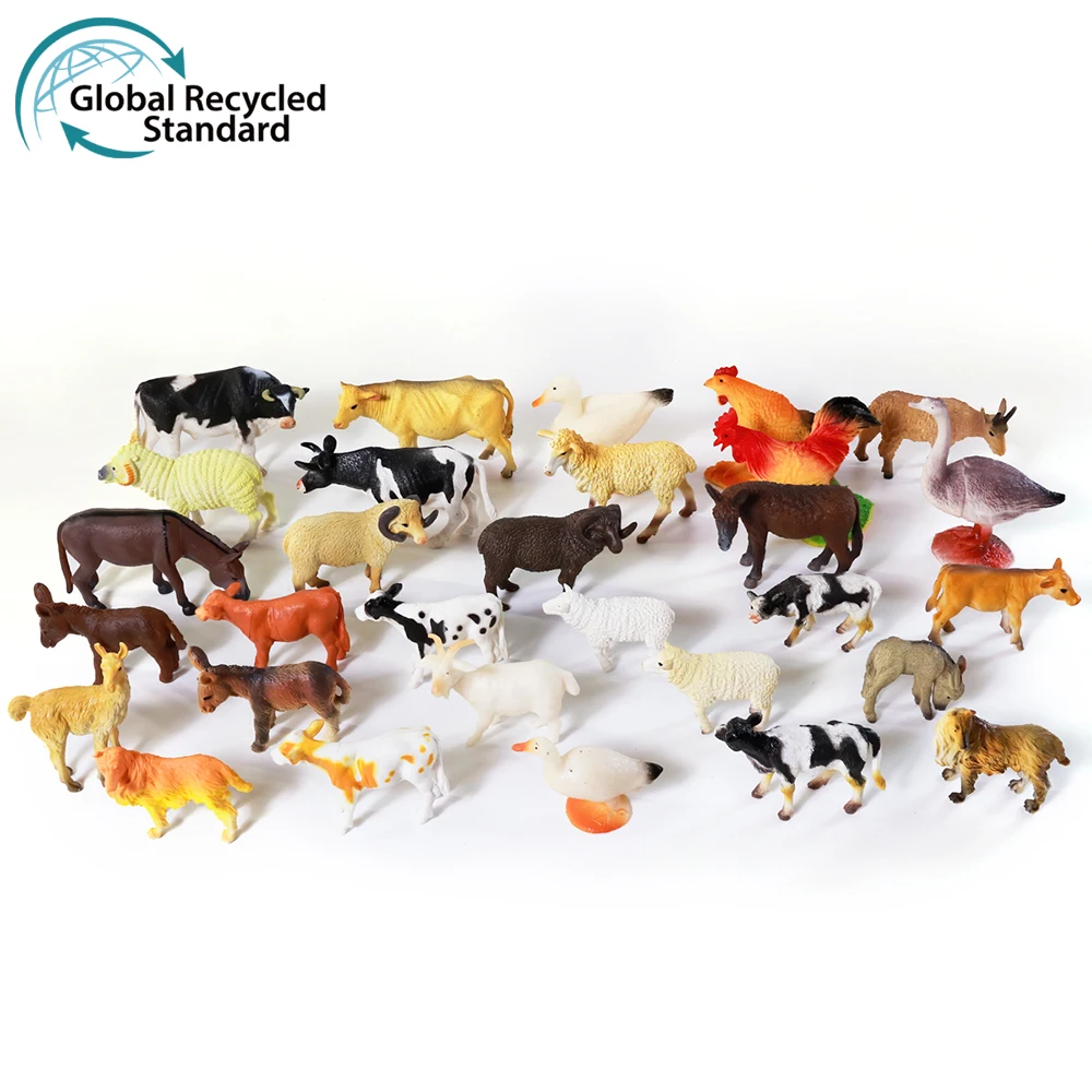 Accept custom OEM ODM PVC educational wild sea farm animal horse model set plastic animal GRS toy for kids play 2024