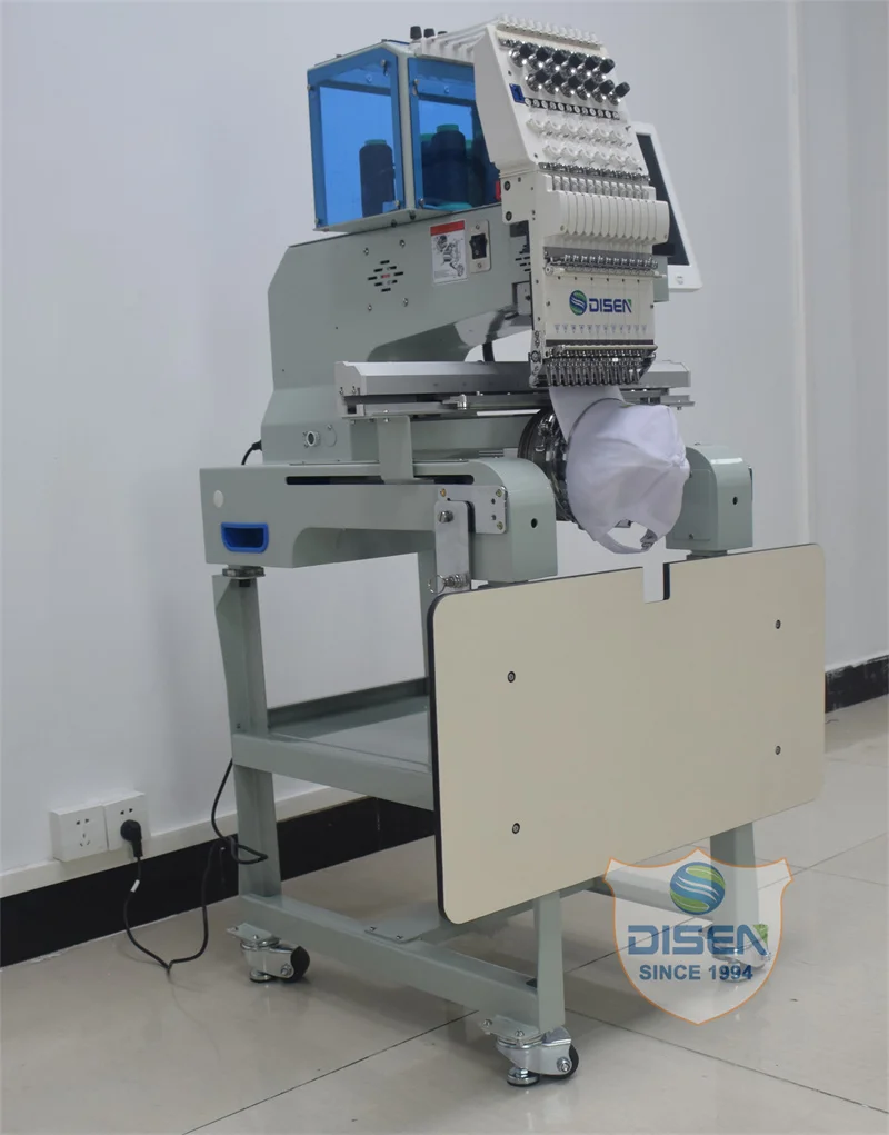 300*400mm mini home use embroidery sewing machine single head 12 15 needles hat t-shirt cap computerized embroidery machine