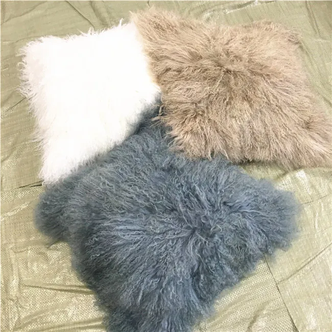 Luxurious Sheep Skin Cushion Cover Soft Wool