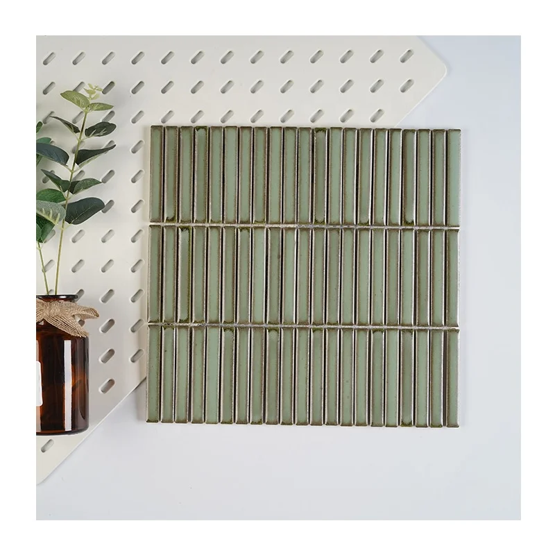 handmade finger shape porcelain glazed ceramic shower wall mosaic tiles for bathroom and toilet