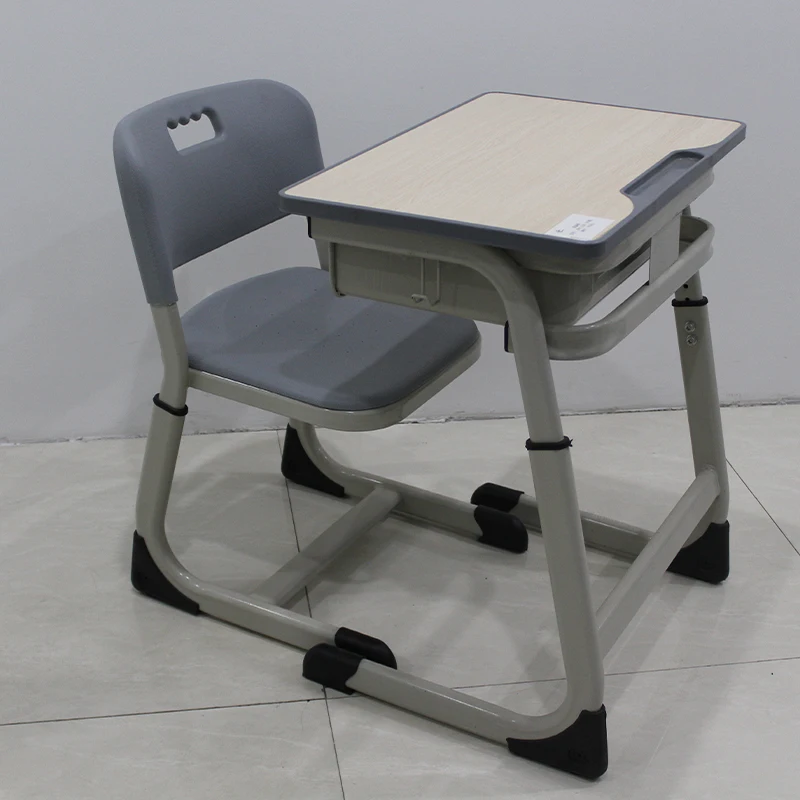 Cheap School Furniture Fixed Single Metal Plastic Wooden Classroom Student Desk And Chair