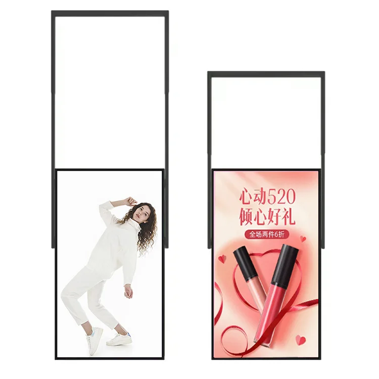 Ultra-high Brightness Digital Window Displays 24/7 Operation Dual Side Screen Advertising Real Estate Display Window Signages