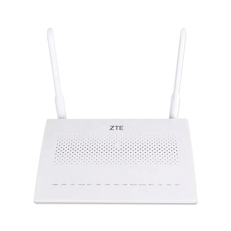 Original new ZTE ZXHN F668 V5.2  4GE+CATV+WIFI+VOIP+USB GPON ONU ONT optical network terminal with External antenna