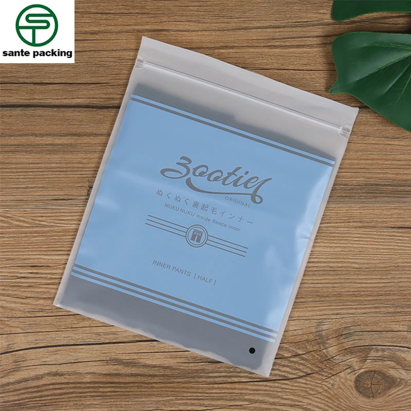 Wholesale price custom high quality garment packaging zipper bag resealable bag