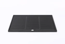 Cast Iron Reversible Griddle Plate Grill Plate for Gas Hobs and Barbecues with Flat and Ridged Surfaces
