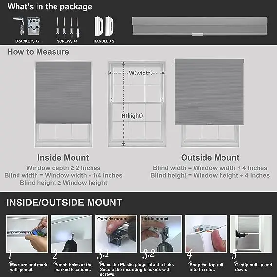 Factory price window blinds blackout fabric waterproof honeycomb cellular honeycomb blind