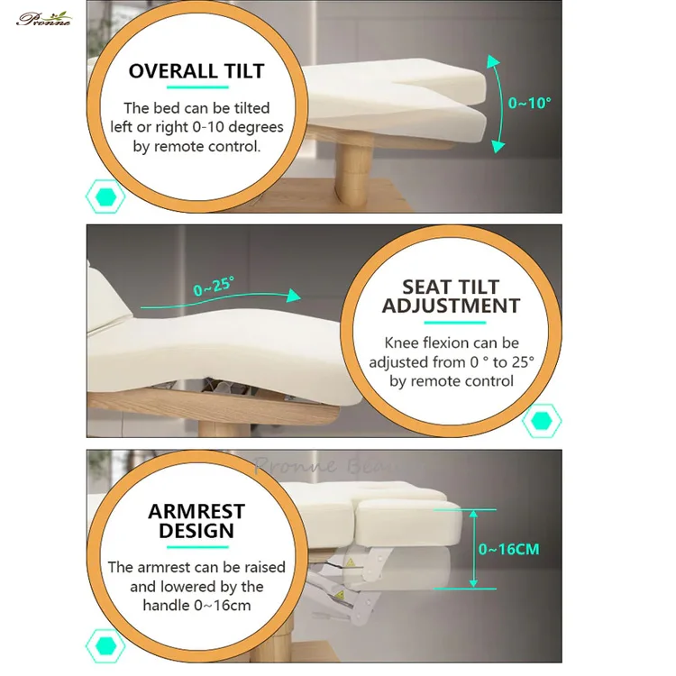 High End Multifunctional Electric Heating Laser Spa Facial Body Table Treatment Bed Massage