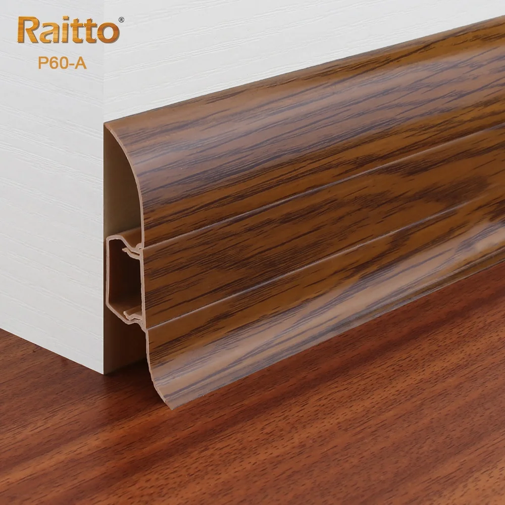 P60-A, Ruitai Plastic Floor Skirting/Vinyl Skirting Board/Flexible Baseboard