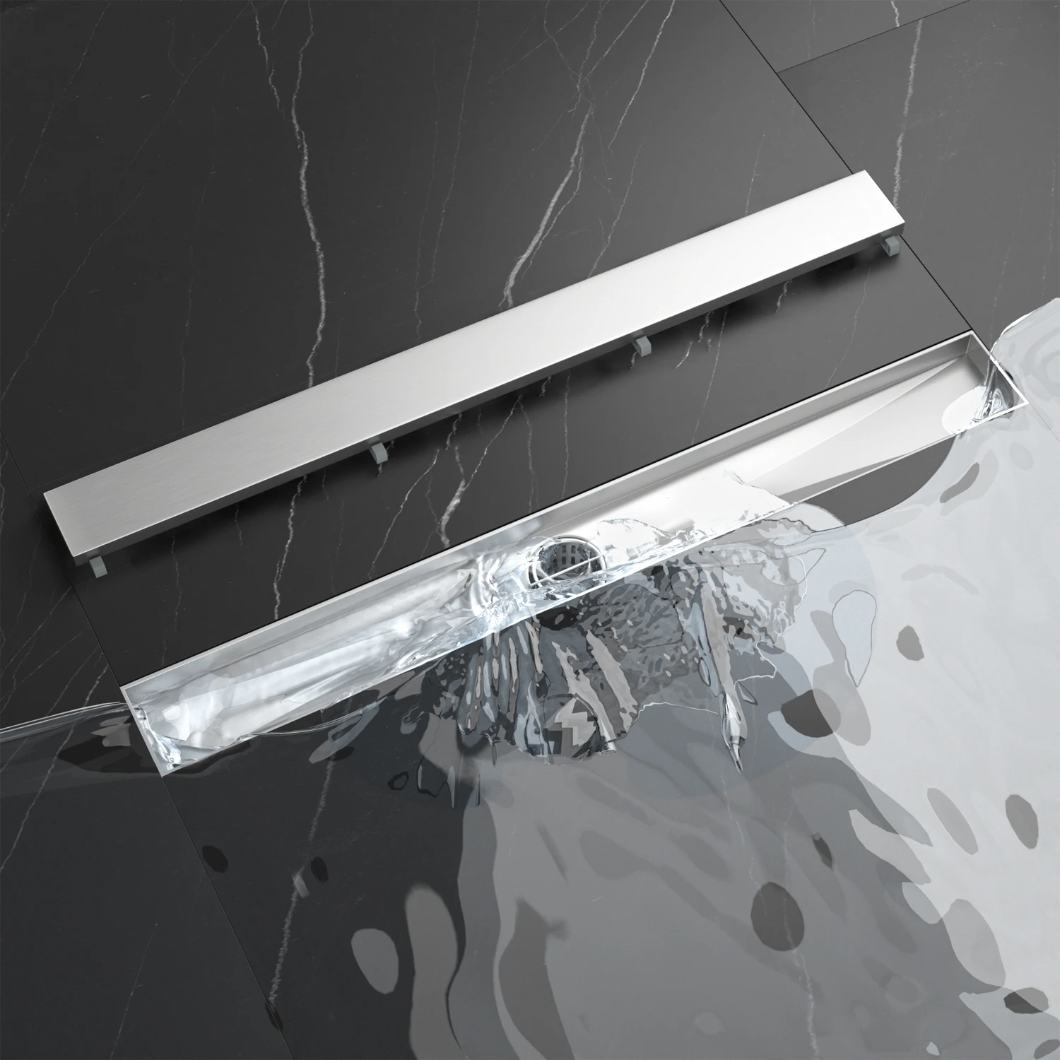 Custom shower drain linear shower channel stainless steel strip siphon floor drains bathroom linear shower floor drain