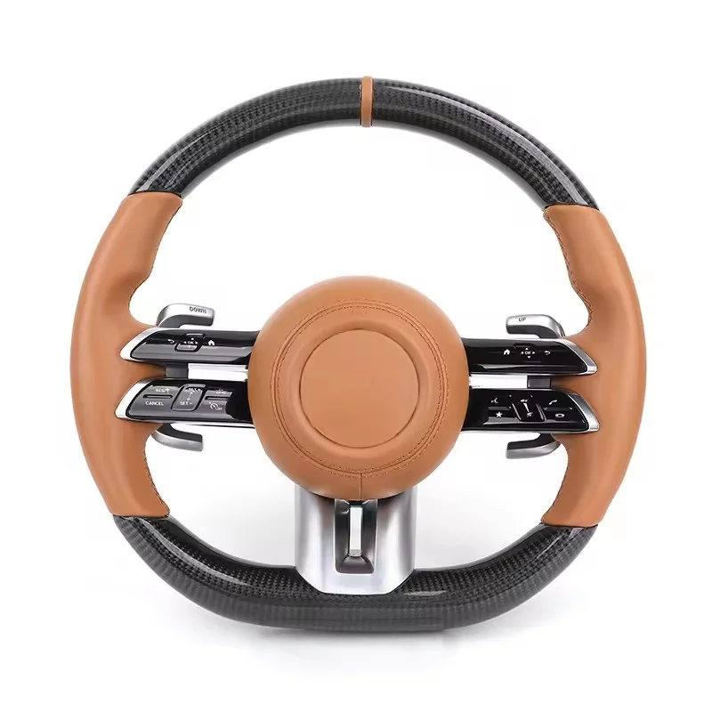Углеродный руль 2024 Volant Lenkrad для Mercedes Benz W205 W207 CLS W218 W217 C217 X217 W124 GLB C55 C63s C63 AMG Lenkrad