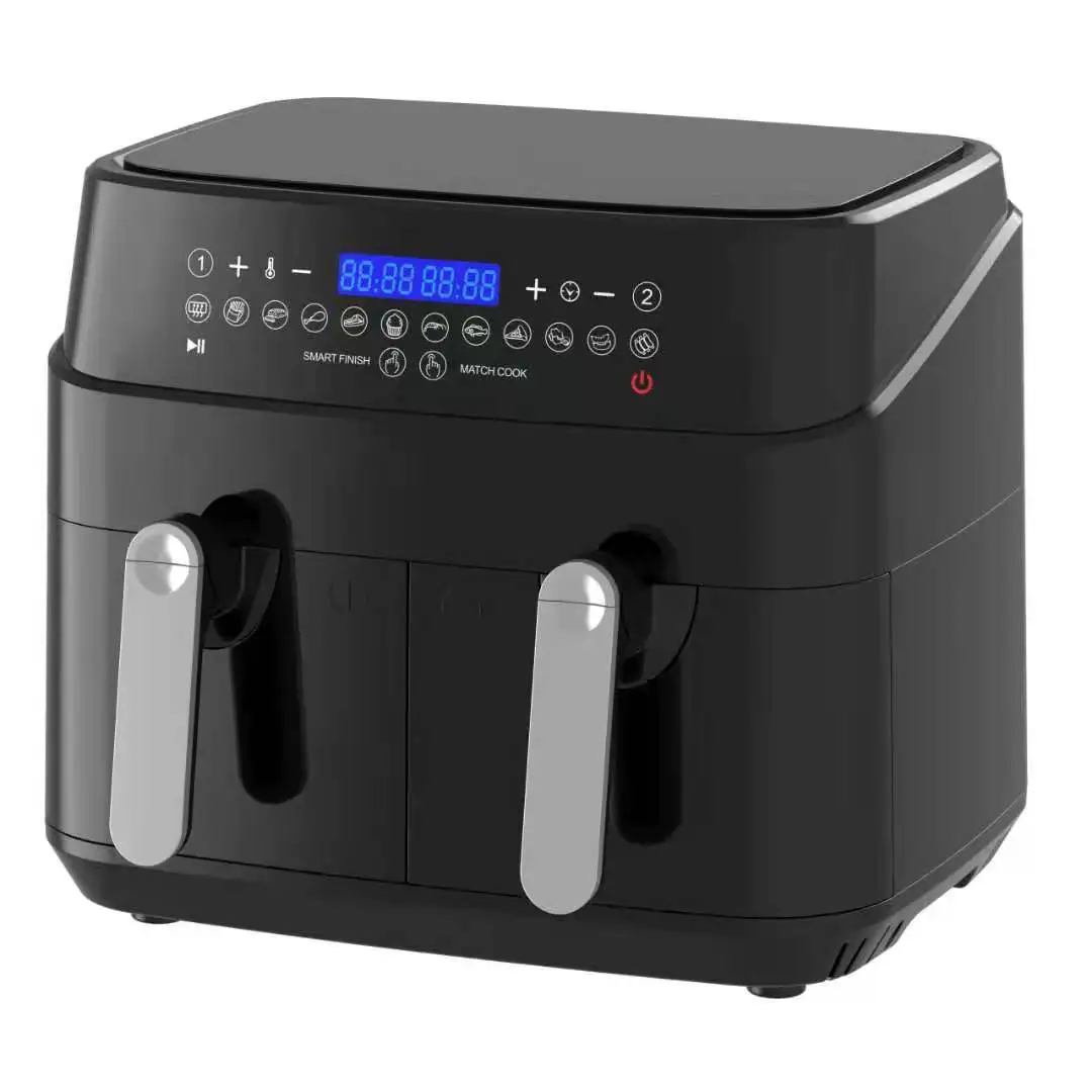 New Design Smart Automatic household Air Fryer double pan