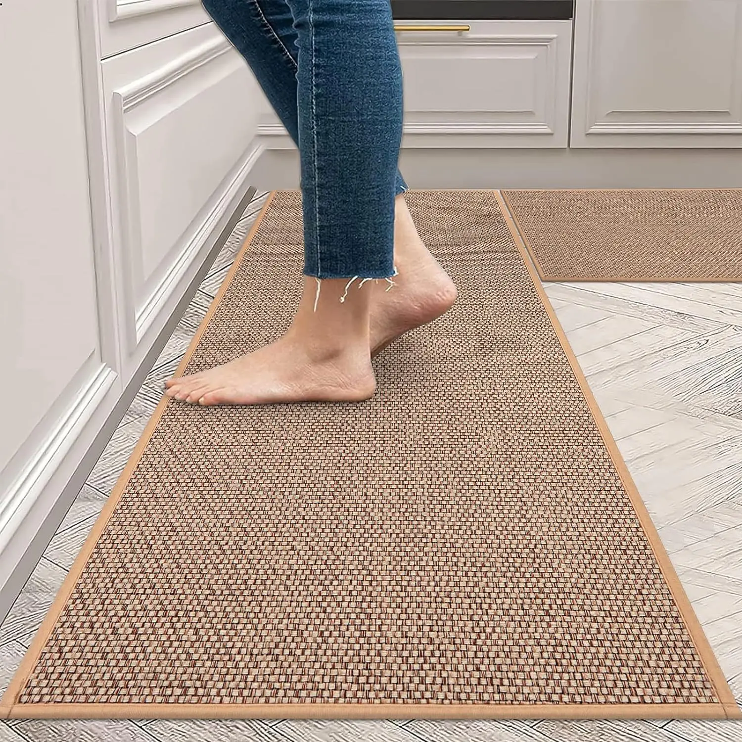 Kitchen Mats For Floor Waterproof Kitchen Rugs And Mats Floor Machine Washable  Mats for Laundry Room Hallway