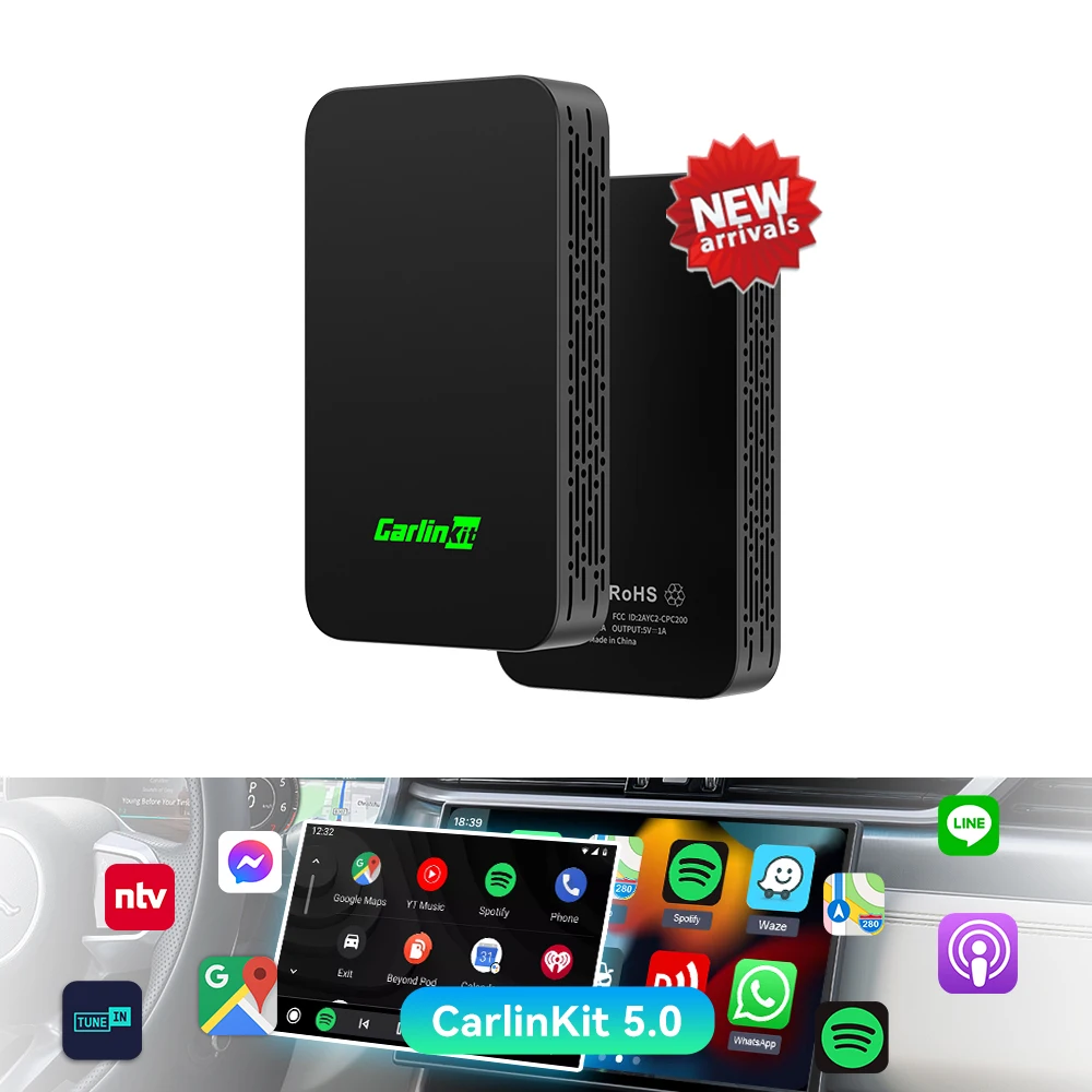 Carlinkit 50 2Air Cpc200 Carplay Wired To Wireless Car Play Android Auto Adapter ai box For Toyota Mazda Ford