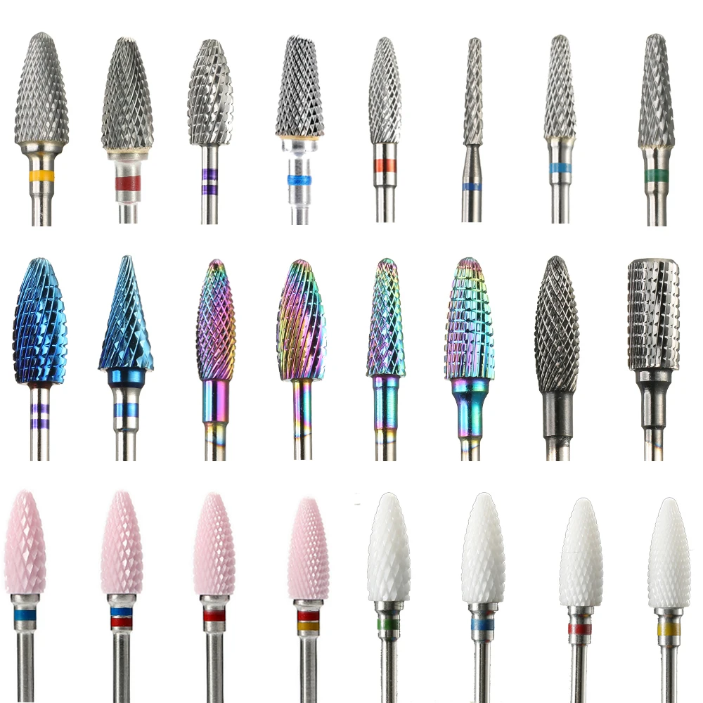 Ceramic Carbide Milling Cutter for Manicure Pedicure Rotary Nail Drill Bit Electric Manicure Drill Accessory Art Tools