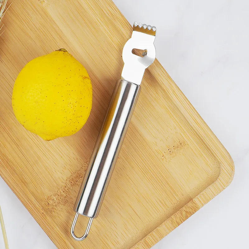 Lemon Zester Grater Stainless Steel Lemon Grater Orange Peeler Citrus Fruit Grater Peeling Knife Kitchen Gadgets Bar Accessories