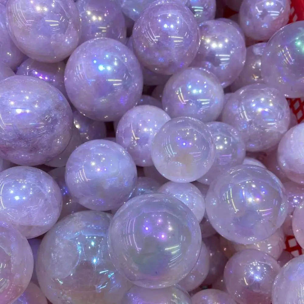 Wholesale Natural Angel Aura Rose Quartz Crystal Ball Healing Sphere Crystal