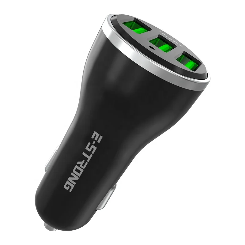 Hot sell wholesale 2.4A quick charging portable 3 usb fast car charger for mobile phone