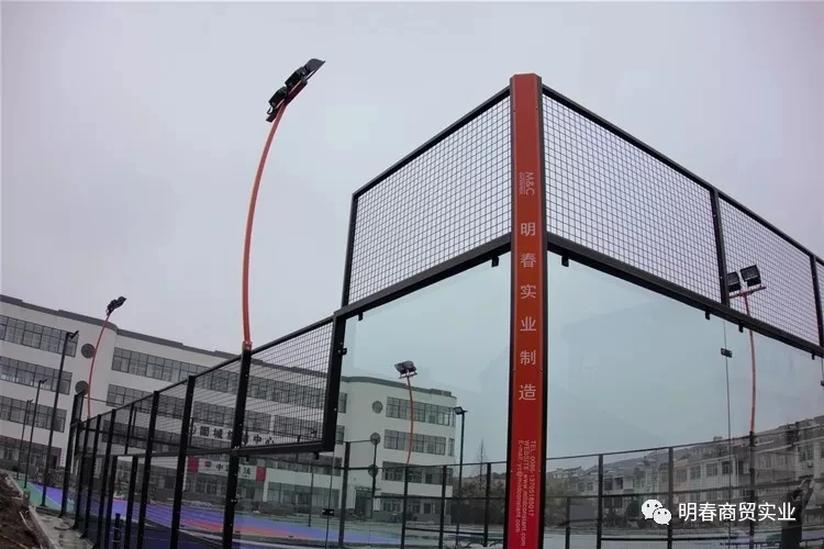 Health 12mm Artificial Turf Panoramic Padel Court Paddle Tennis Rackets Court