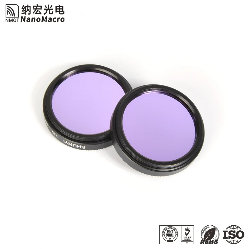 Foreseen Ultraviolet Transmission Visible light Absorption Optical Glass Filter Optical  Bandpass Filter