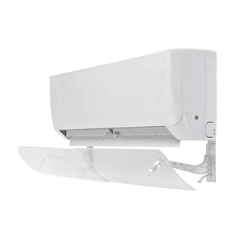 56~102cm transparent downhanging air conditioner windshield foldable ac deflector easy to install adjustable wind deflector