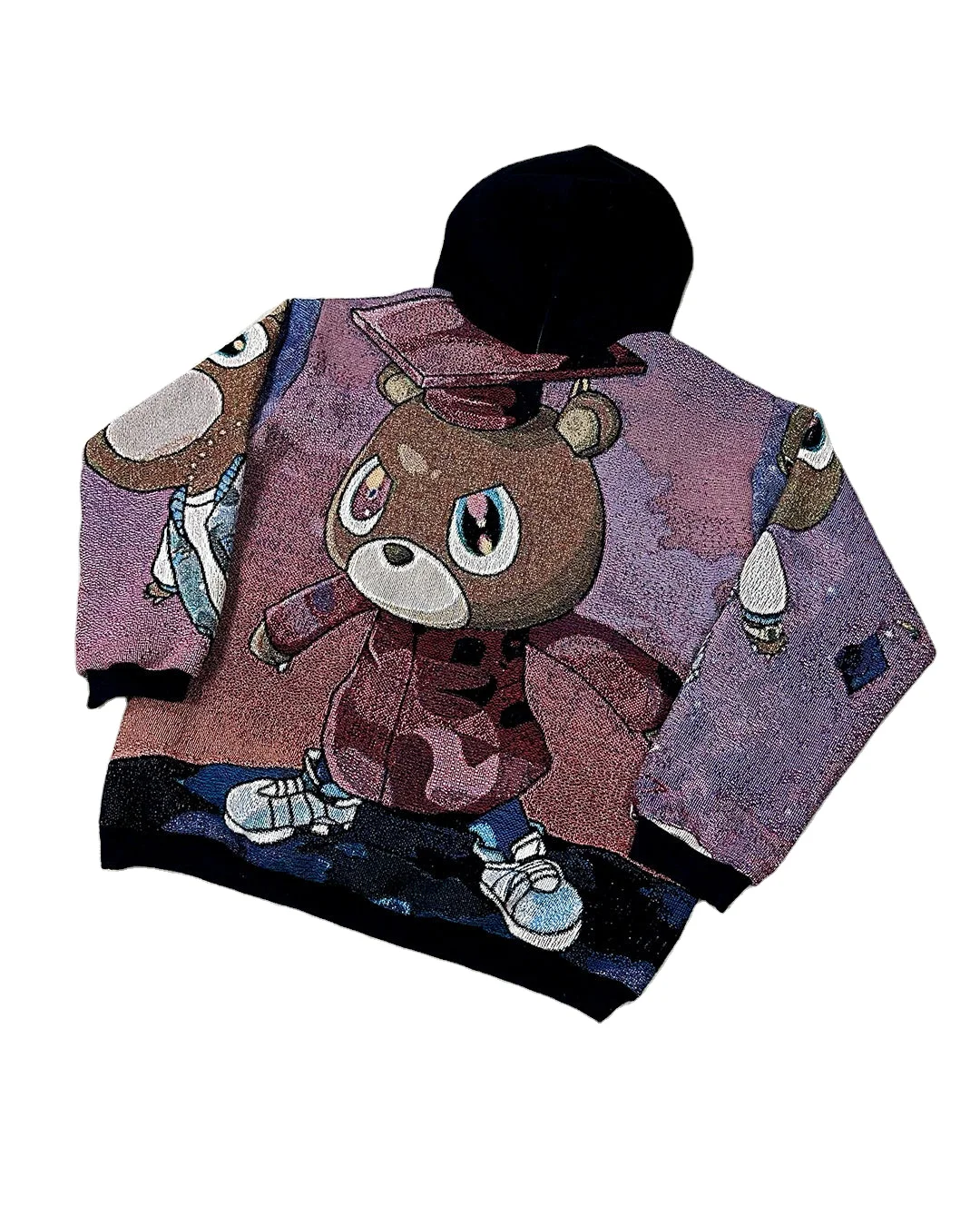 Custom Anime Tapestry Hoodies Handmade Tapestry Woven Blanket Jacquard Hoodie
