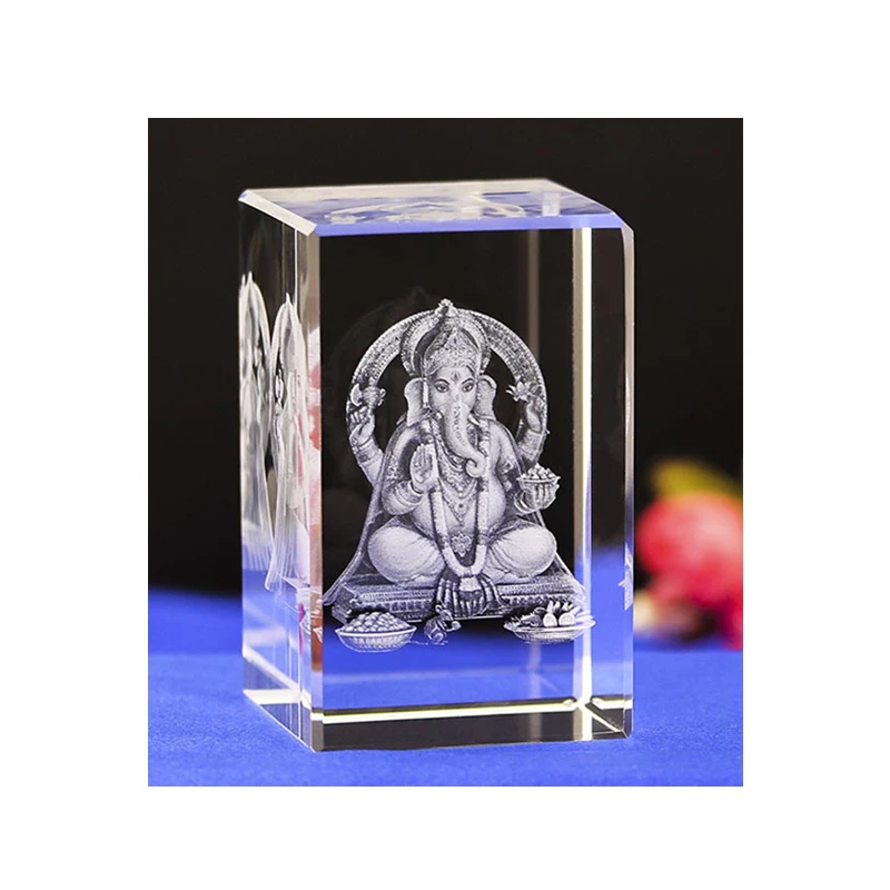 Hindu Elephant God Ganapati Vinayaka Ganpati Ganesh Gift Indian Idol Statue Crystal Ganesha