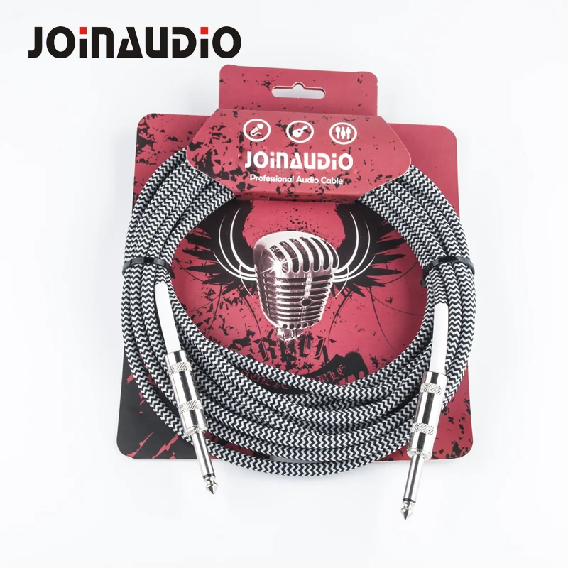 Wholesale Oem Flexible Audio Guitar 6.35mm Straight Electronic Bass Instrument Guitar Patch Cable