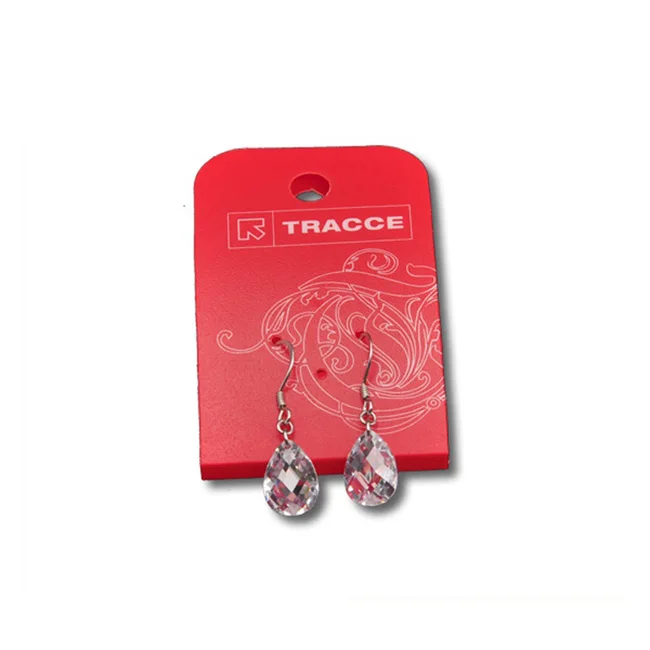 customized jewelry packaging display card paper header card with custom logo earrings card