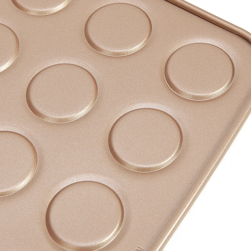
Non-stick carbon steel champagne gold marcarons baking pan cookies sheet 