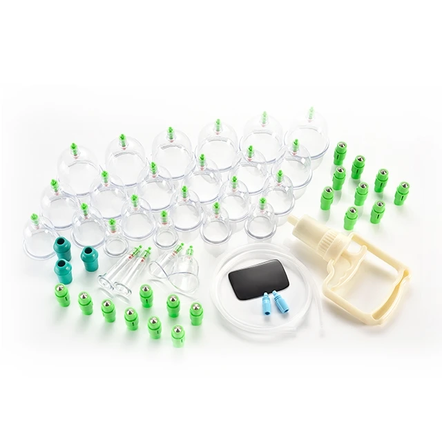Cupping Therapy Cups Body Vacuum Cupping Massage Set Vacuum Plastic Traditional Chinese SGS Class I B001B-24 Antirheumatic Folee