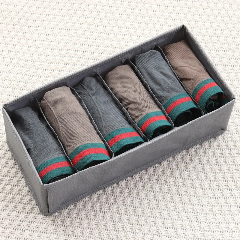 compartment foldable drawer socks bra underwear organizer box canvas storage box organizer of socks and underwear
