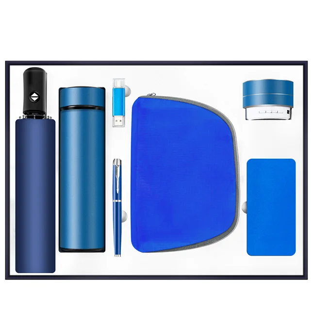 Wholesale 2023 New Idea New Product Custom Gift Set Umbrella Vacuum Cup USB Pen Business Party Gift