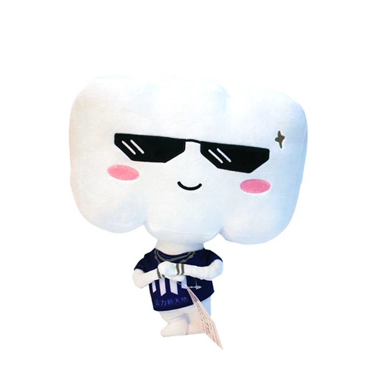Professional Custom Cute Lovely White Clouds Sunglasses Squishmallow Plush Stuffed Toys