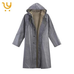 rubber canvas raincoat one-piece raincoat poncho long cloak waterproof