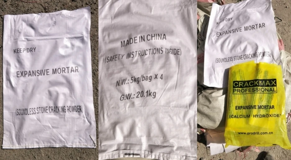 Rock Blasting Expansive Mortar Chemical Powder Cracking Agent