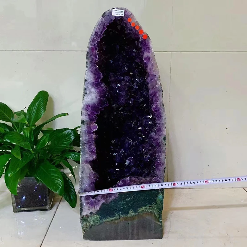 wholesale Natural Dark Purple Amethyst Geode  Crystal Amethyst drusy Geode reiki rock stone