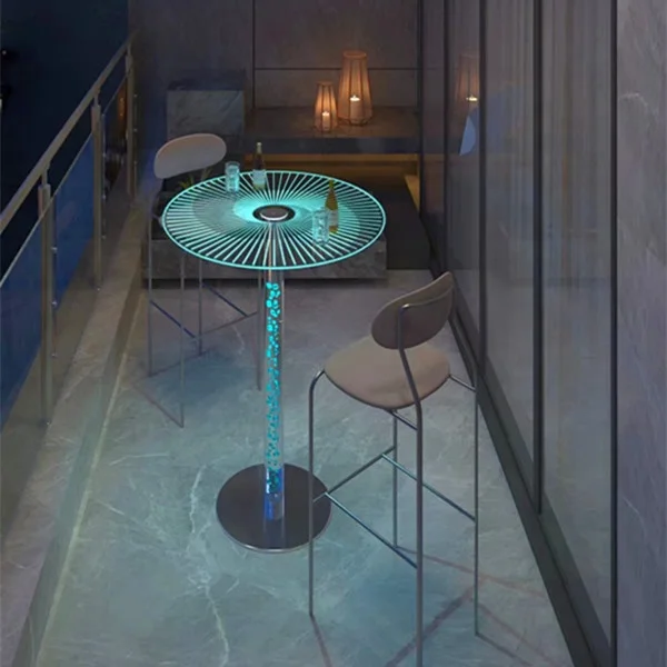 Modern Style Intelligent Smart Lighting Bar Table Sleek and Innovative Bar Furniture