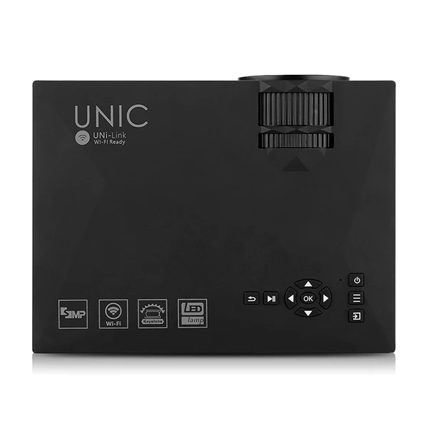 NEW UC68 80ANSI HD portable home theater mini projector wireless Wifi full HD 3D led projector