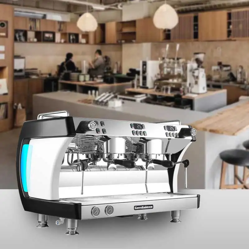 New 9 Bar Italian Commercial Espresso Coffee Machine Semi-Automatic with Stainless Steel Pump 220V Power