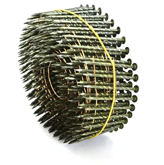 Ex-factory price Cu-al electrogalvanized length 25-100mm coil roofing nails