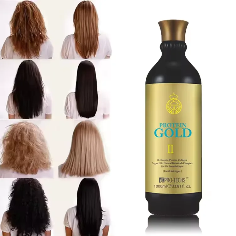 Better Smooth and Nutrition Result Wholesale 1000ml Natural Keratin Protein Gold Straightening Treatment