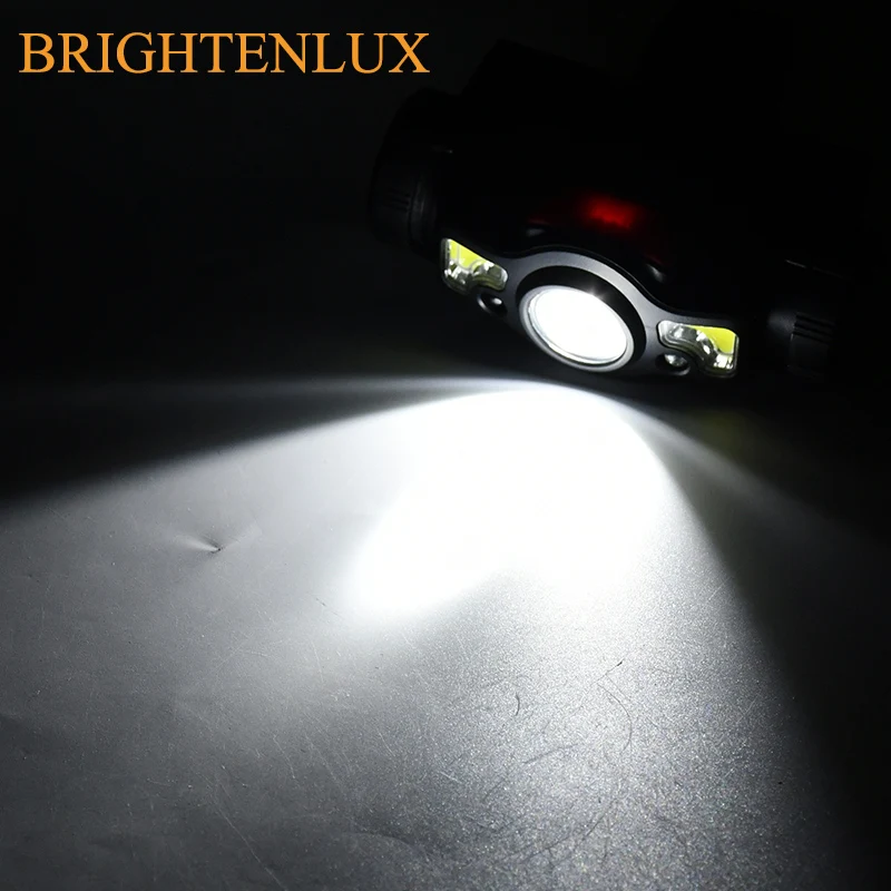BRIGHTENLUX дешевый 180 Регулируемый USB Перезаряжаемый IPX4 водонепроницаемый светодиодный сенсорный налобный фонарь