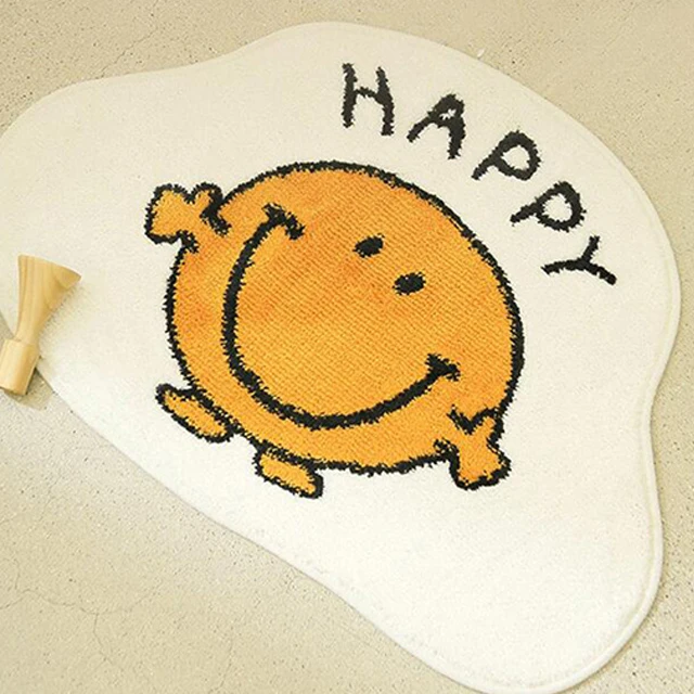 Non Slip Cute Bath Mat Soft Shower Rug Plush Microfiber Water Absorbent Thick Shaggy Floor Mats, Machine Washable