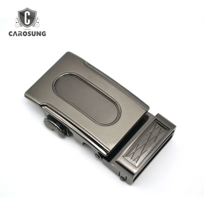 Carosung manufacturers gunmetal business automatic ratchet metal men belt buckle for leather belt